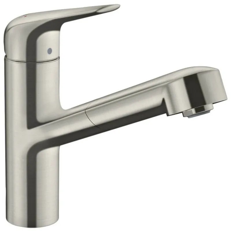 Baterie bucatarie cu dus extractibil crom periat Hansgrohe Focus M42 150 cu 1 jet