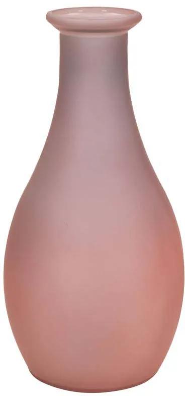 Vază decorativă Troy, 40x21x21 cm, sticla, roz