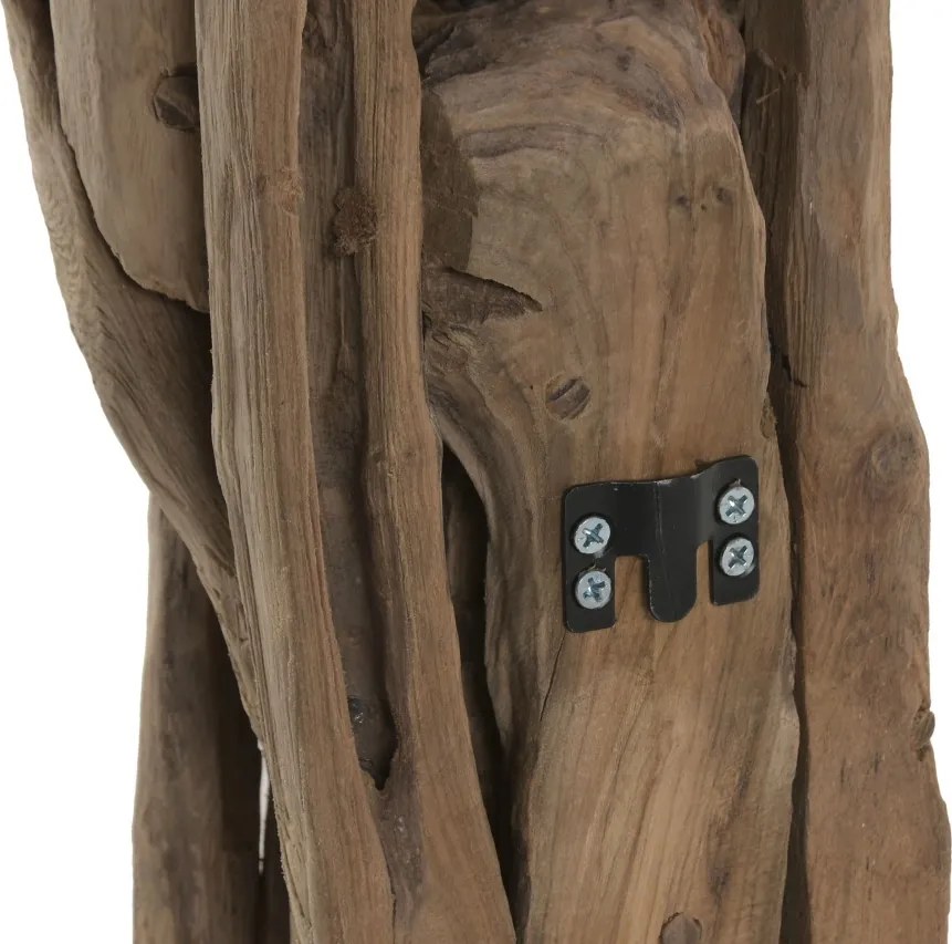 Aplică de perete din lemn de tec lucrat manual, natur, 78 x 37 cm, „Montreuil”