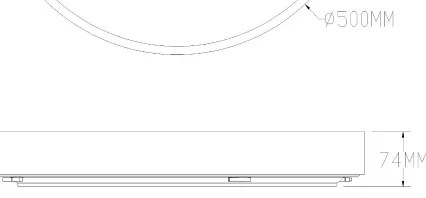 Plafonieră LED dimabilă Zuma Line MS724-R500-AB NADI LED/50W/230V d. 50 cm alamă + telecomandă