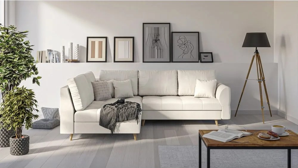 Colțar crem (pe partea stângă ) Ariella – Ropez