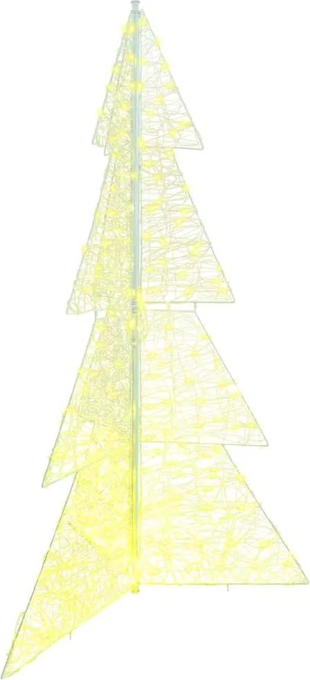 vidaXL Brad de Crăciun cu 240 LED Alb cald 180 cm Acril