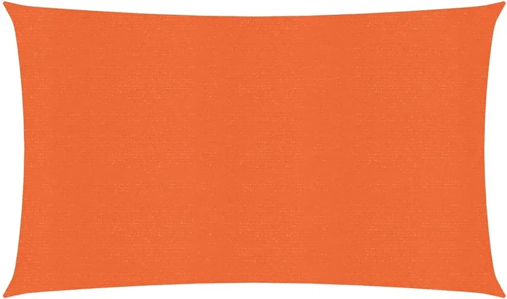 vidaXL Pânză parasolar, portocaliu dreptunghiular 4x7 m HDPE 160 g/m²