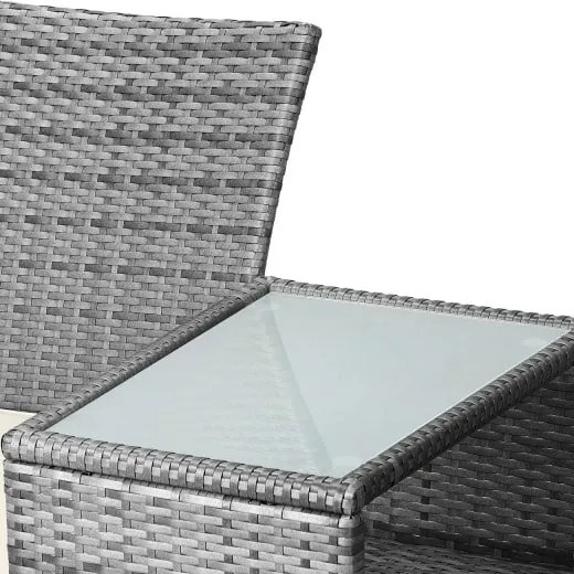 Deuba Banca ratan de gradina 143x55x88cm - gri