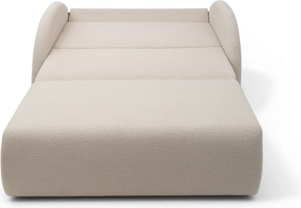 Canapea extensibilă Nubi trei locuri 140 cm cu ladă de depozitare - boucle bej deschis Quelle 03