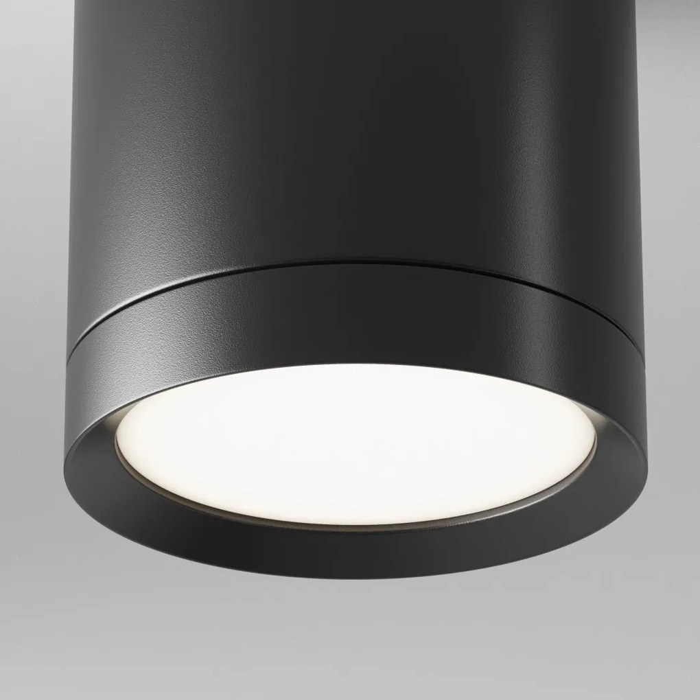 Spot aplicat design tehnic Hoop negru