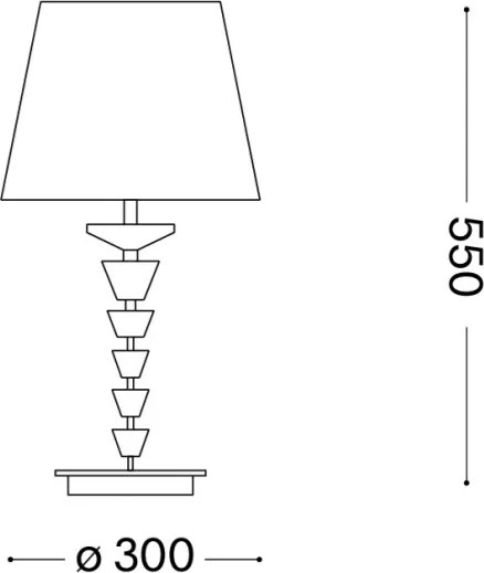 Ideal Lux - Lampă de masă cu cristale PEGASO 1xE27/60W/230V crom lucios