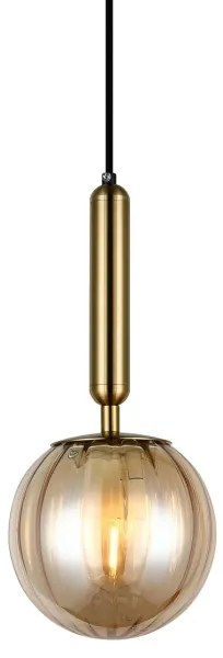 ITALUX PND-2324-1 BRO+AMB - Lustră pe cablu RAVENA 1xE27/5W/230V alamă