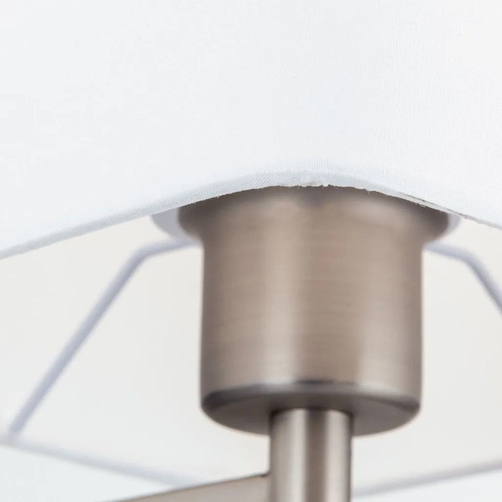 Lampadar/Lampa de podea pivotanta CARLTON nickel/alb