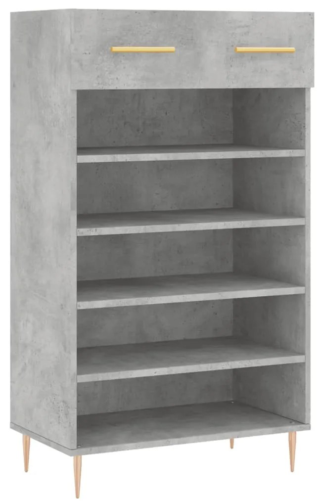 829600 vidaXL Pantofar, gri beton, 60x35x105 cm, lemn compozit