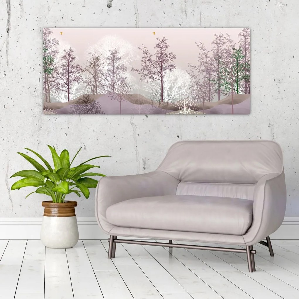 Tablou cu pădure (120x50 cm)