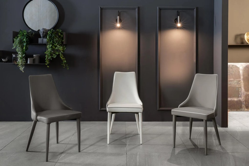 STONES Scaun din piele ecologică 46cm X 46cm H. 91cm | Aosom Romania