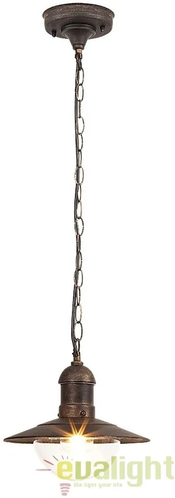 Lustra, Pendul de exterior cu protectie IP44, finisaj auriu antic, diametru 24cm, Oslo 8737 RX