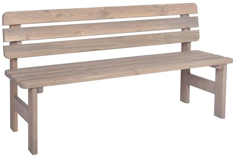 Bancă de grădină din lemn VIKING gri, 150 cm