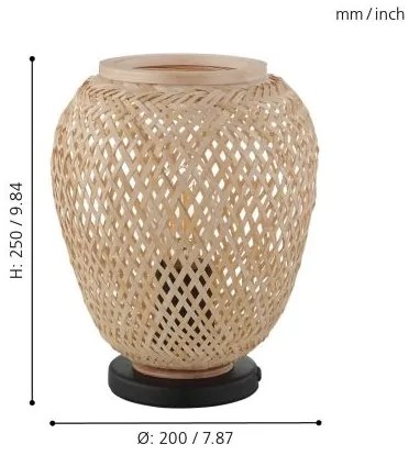 Eglo 55699 - Lampă de masă Dembleby 1xE27/40W/230V bej