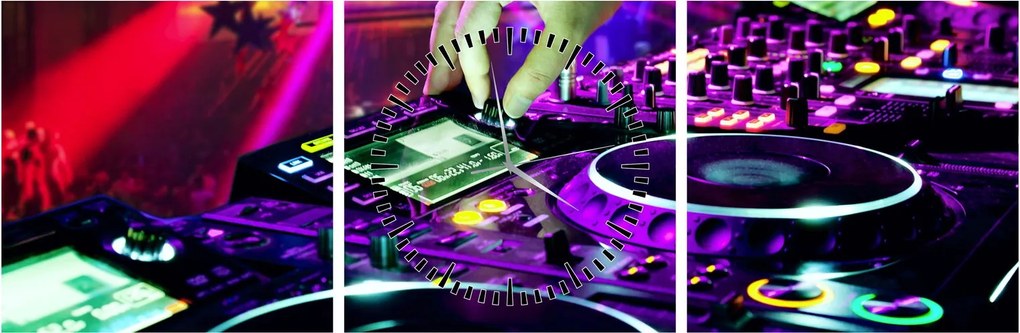 Tablou - DJ (cu ceas) (90x30 cm)