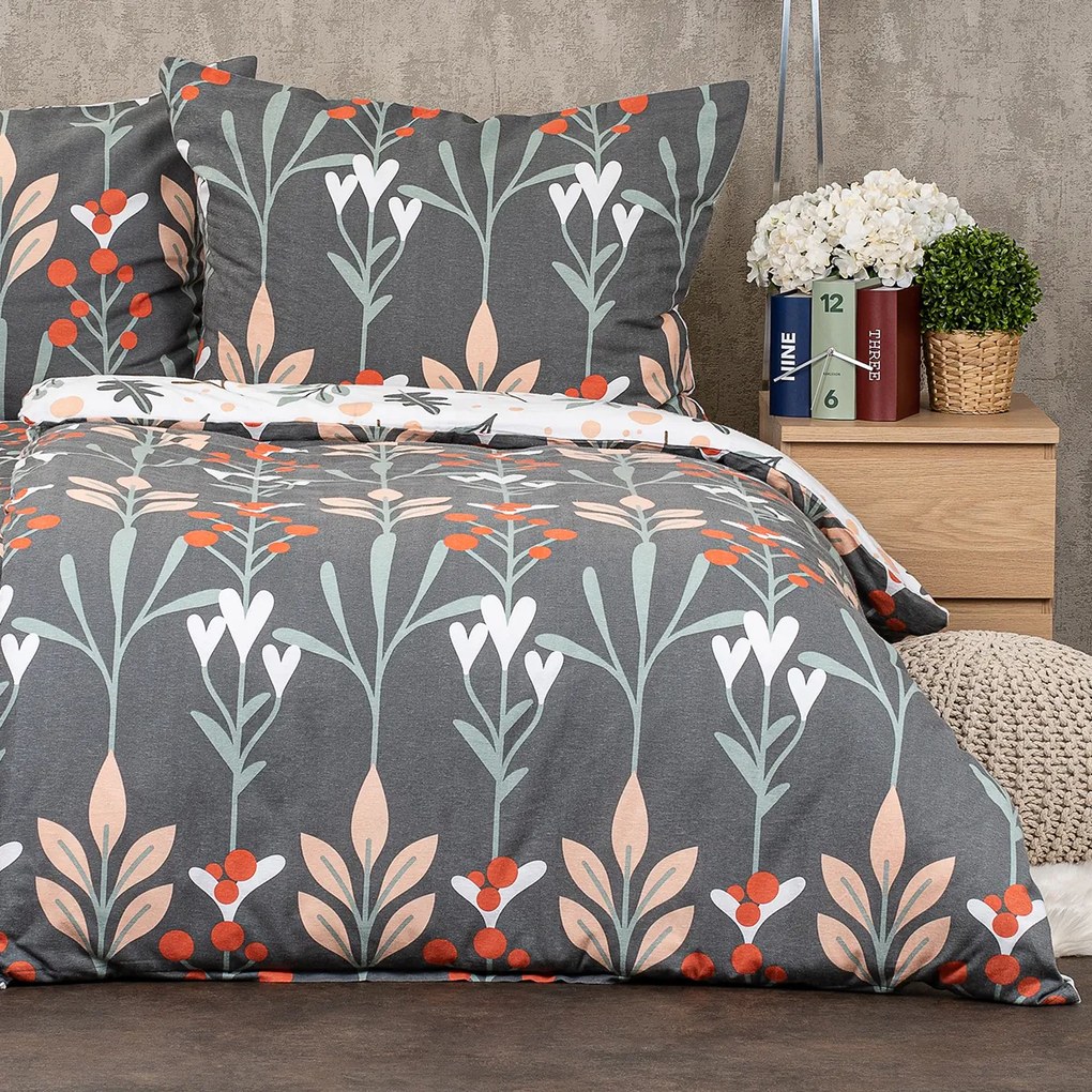 Lenjerie de pat din flanel 4Home Winter nature,220 x 200 cm, 2 buc. 70 x 90 cm, 220 x 200 cm, 2 buc. 70 x 90 cm