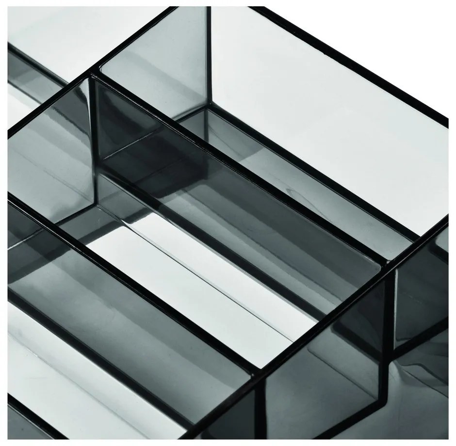 Organizator de baie negru mat pentru cosmetice din plastic reciclat Nail Station – iDesign