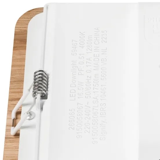 Corp de iluminat LED încastrat WOODY SPOT LED/17W/230V 3000K stejar 18,5x18,5 cm