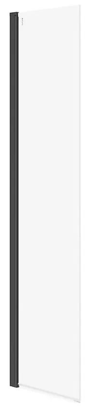 Paravan dus mobil 50x200 cm sticla securizata, profil negru pentru cabina dus walk-in Cersanit Mille 500x2000 mm, Negru mat