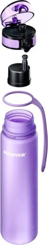 Sticla cu filtru pentru apa Aquaphor City 160042, 500 ml, Tritan, Carbune activ, Aqualen, Capac cu inchidere, Lavanda