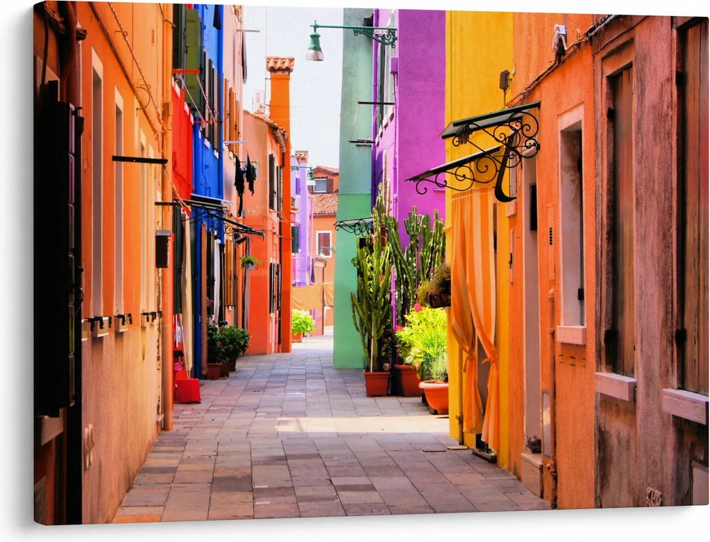 Tablou - Casa colorată în Burano, Veneția (70x50 cm)