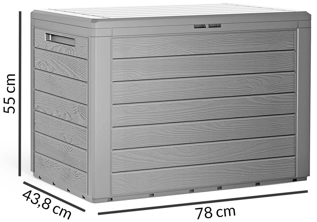 Deuba Cutie depozitare Lille 190L - gri