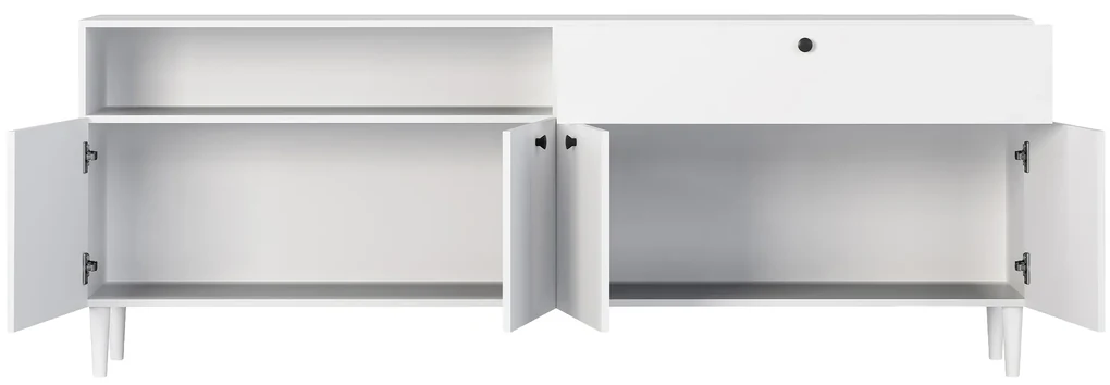 Comoda cu dulapuri si sertar DULLUM 200x75cm, alba