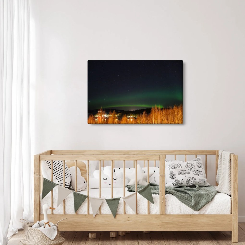 Tablou cu aurora borealis (90x60 cm)