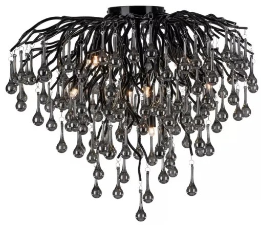 Paul Neuhaus 8091-18 - Lustru aplicat ICICLE 9xG9/40W/230V Ø 50 cm, negru