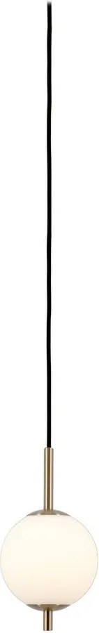 Lustră alămie LED din metal cu abajur din sticlă ø 12 cm Audrey – UMAGE