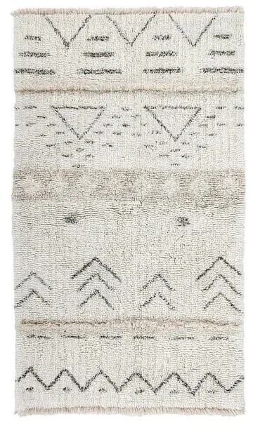 Covor crem lavabil/țesut manual din lână 80x140 cm Lakota Day – Lorena Canals