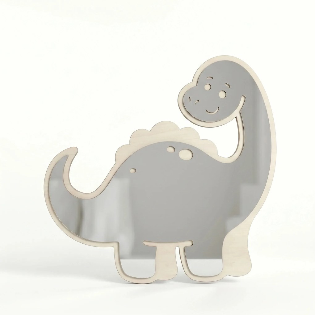 Oglindă Decorativă din Lemn pentru Camera Copilului | Friendly Dino