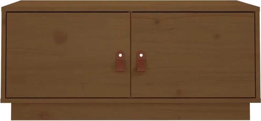 vidaXL Măsuță de cafea, maro miere, 80x50x35 cm, lemn masiv de pin