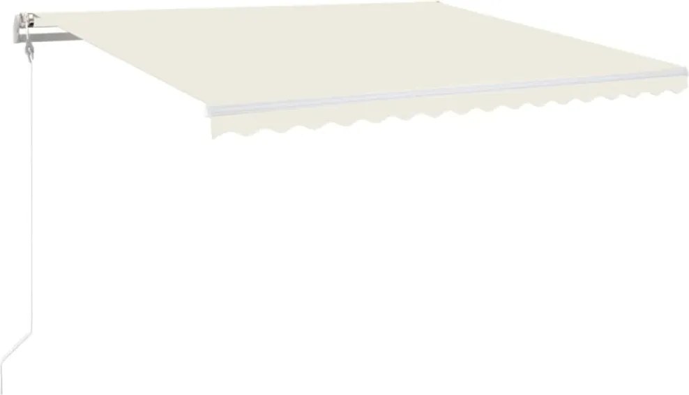 vidaXL Copertină retractabilă automat, crem, 450x350 cm