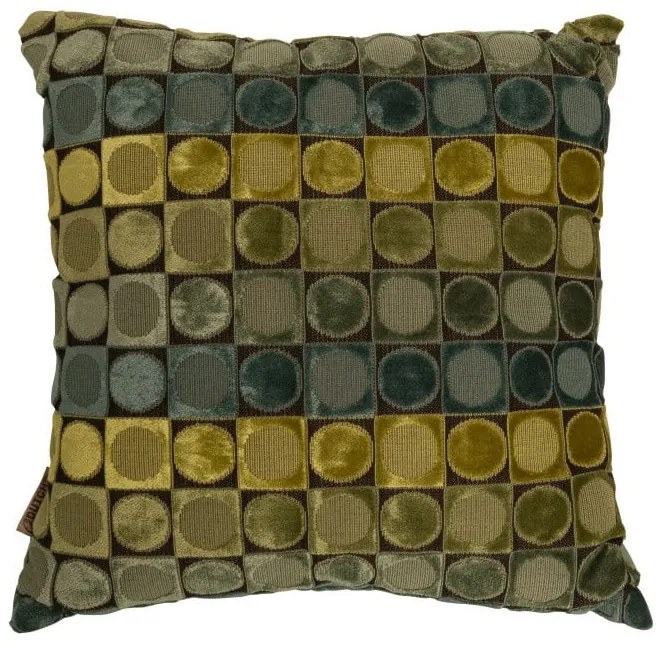 Pernă Dutchbone Ottava, 45 x 45 cm, verde - albastru