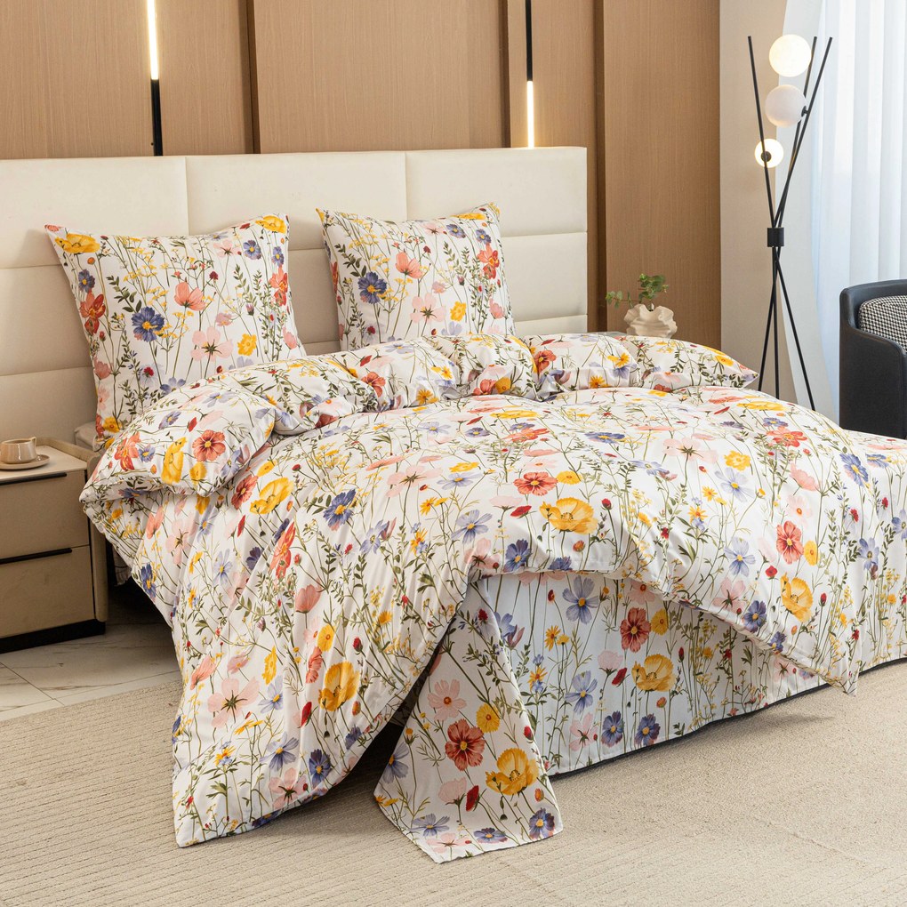 Lenjerie de pat din microfibra WILDFLOWERS colorata Dimensiune lenjerie de pat: 70 x 90 cm | 140 x 200 cm