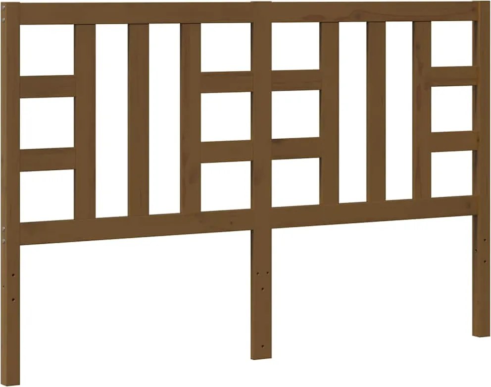 vidaXL Tăblie de pat, maro miere, 166x4x100 cm, lemn masiv de pin