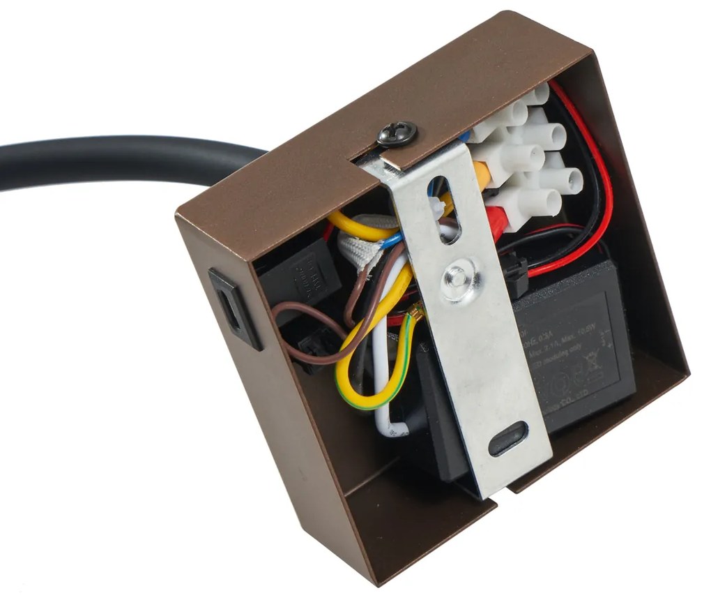 Lampă de perete modernă bronz cu port USB-C - Gosna