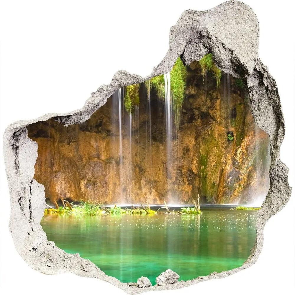 Autocolant 3D gaura cu priveliște Lacurile Plitvice