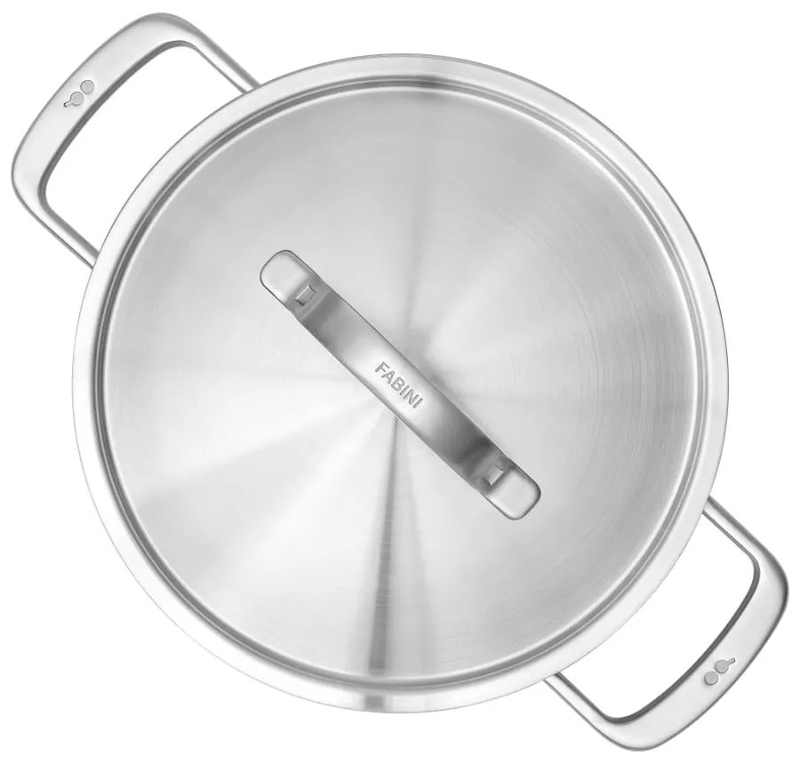 Cratiță cu capac din oțel inoxidabil 4 l adecvată pentru plita cu inducție Lucca 3.0 – FABINI