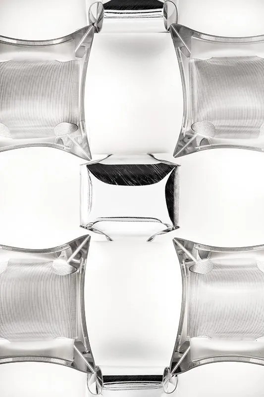 Aplica perete sau tavan design modern geometric Mida Medium Platino