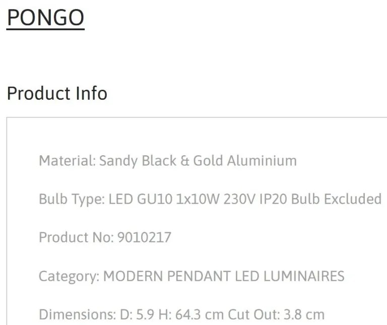 Lustra incastrata design minimalist PONGO 1L