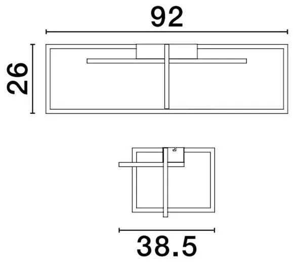 Lustra LED dimabila aplicata design modern CLEA negru 31W