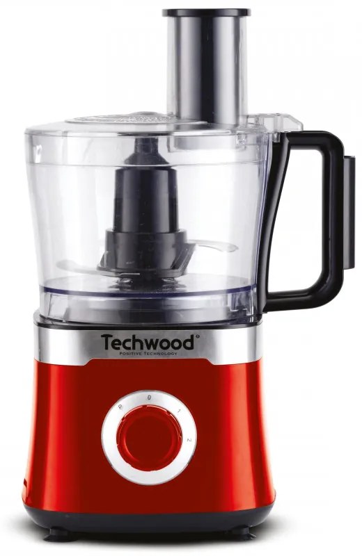 Tocator alimente Techwood TRO-6855, 800W, 1.5L, 2 viteze, Funceie puls, Antiderapant, Rosu