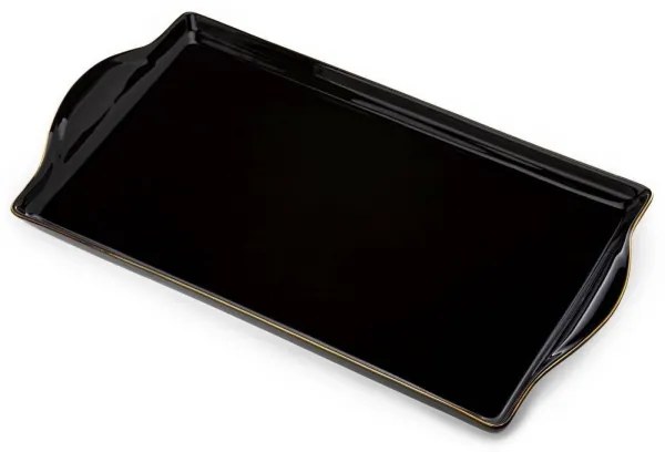 Set ceramic cești cu carafă și tavă KENDI negru