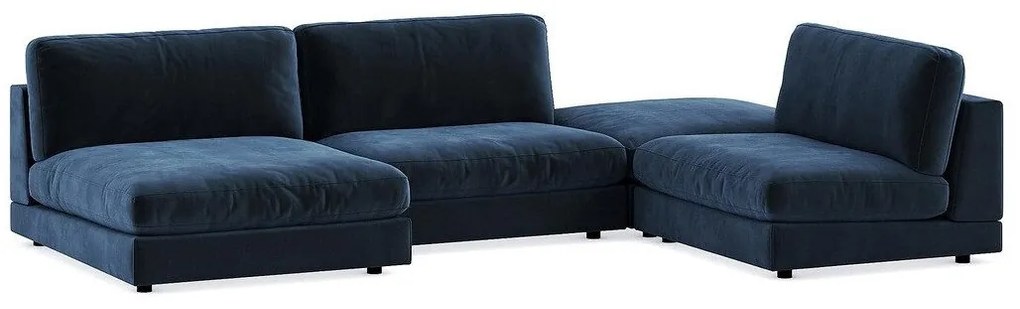 Colțar modular Seattle L108350x230x87cm, Picioare: Plastic
