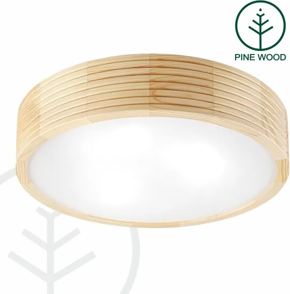 Plafonieră de baie NATURAL MODERN 3xE27/15W/230V Ø 37,5 cm pin
