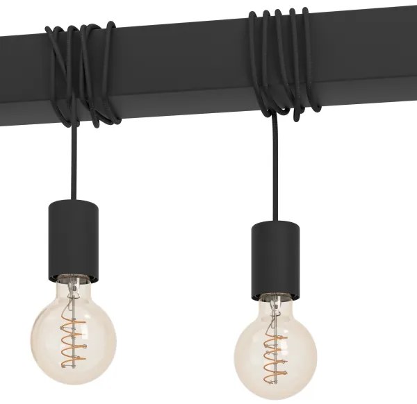 Lustră pe cablu Eglo 39937 TOWNSHEND-B 5xE27/40W/230V negru