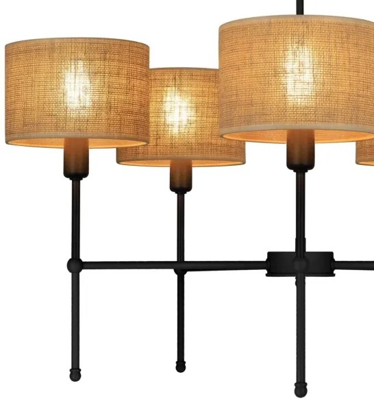 Candelabru pe tijă MADELA, 5 x E14/40W/230V, iută/negru